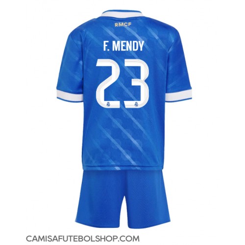 Camisa de time de futebol Real Madrid Ferland Mendy #23 Replicas 3º Equipamento Infantil 2025-26 Manga Curta (+ Calças curtas)